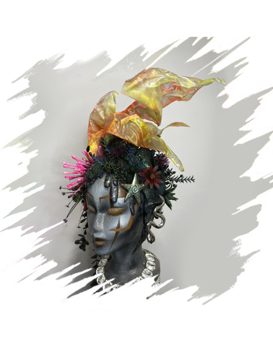 Headpieces handmade at the Leo Altamirano Academy by Magic Gardens.