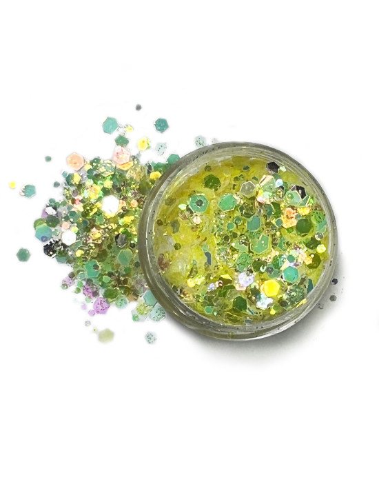 UV, luminescent and fluor Chunky Mix Glitter 6g. 6 Shades