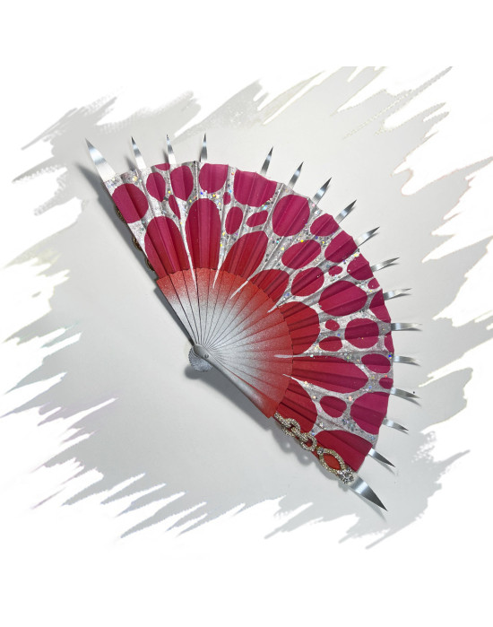 Decorative war fans or for characterization decorated and painted by hand