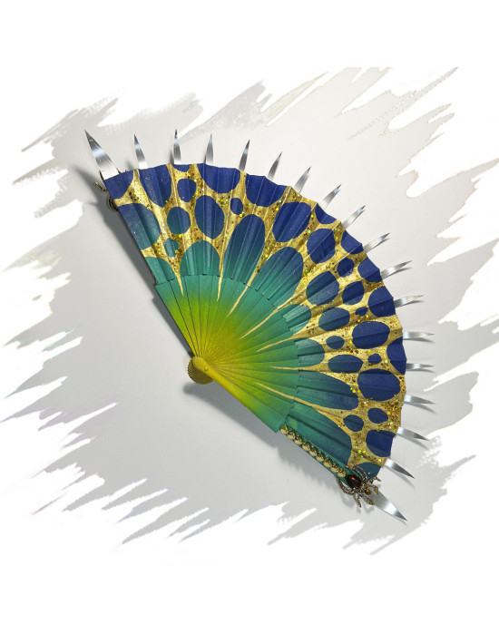 Decorative war fans or for characterization decorated and painted by hand