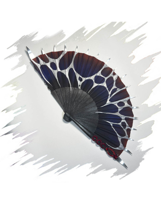 Decorative war fans or for characterization decorated and painted by hand