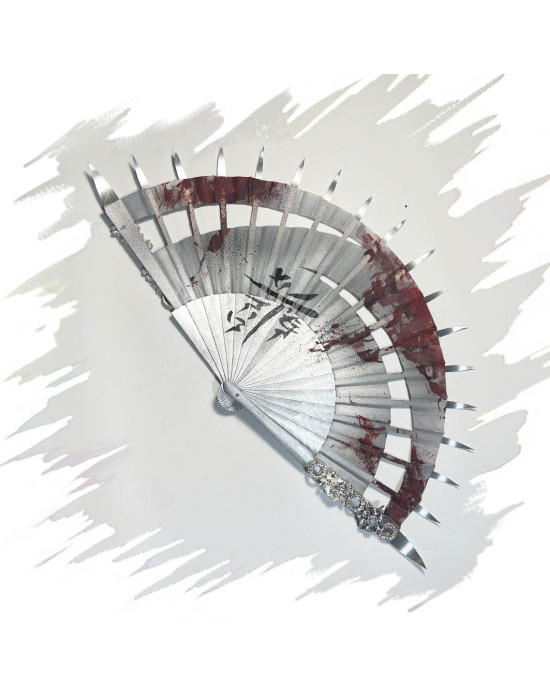 Decorative war fans or for characterization decorated and painted by hand