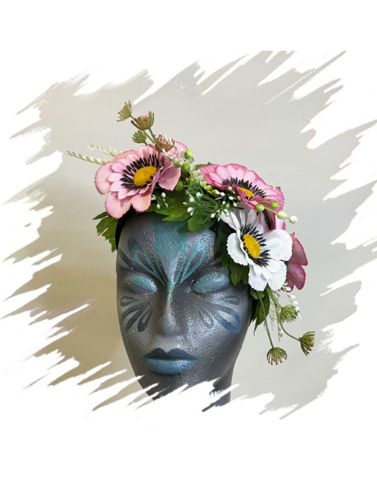 Headpieces handmade at the Leo Altamirano Academy by Magic Gardens.