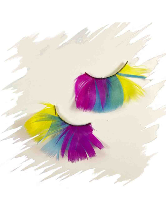 False eyelashes easy to apply.