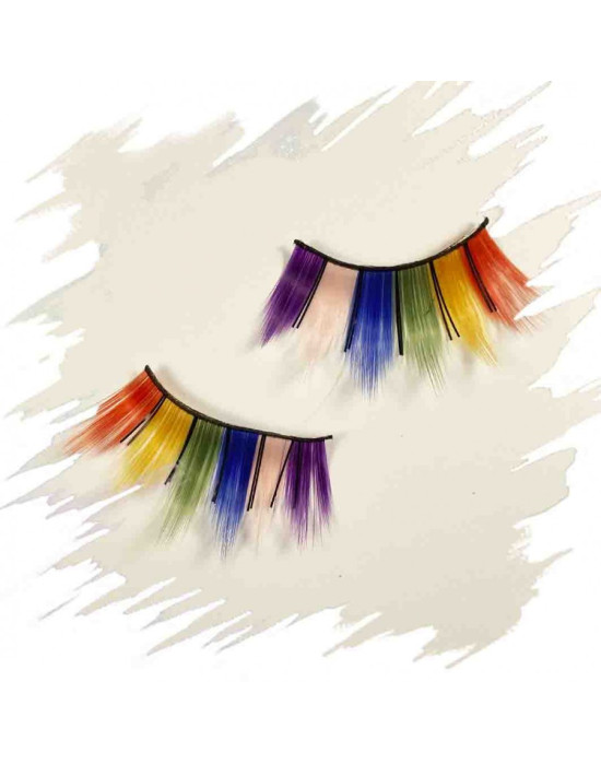 False eyelashes easy to apply.