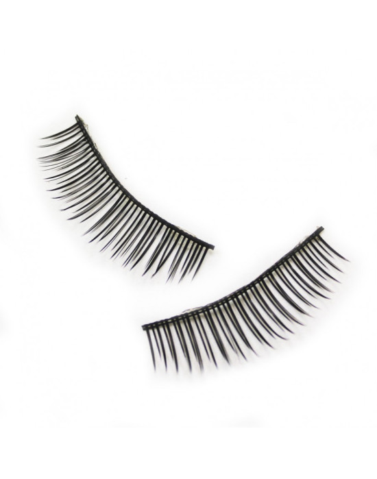 False eyelashes easy to apply.