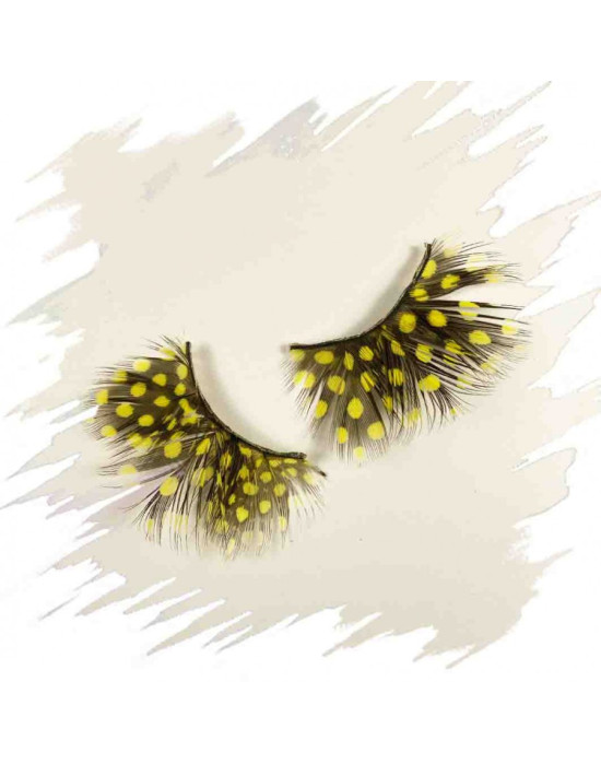 False eyelashes easy to apply.