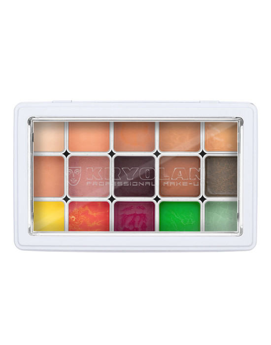 FX Design color palette Kryolan, Complexion 15 shades.